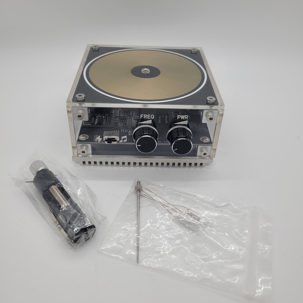 Bluetooth Music Tesla Coil SSTC Desktop Toy Acrylic Case Aluminum Heat Sink